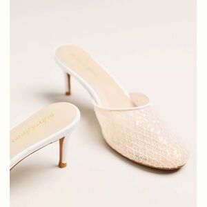 For Love & Lemons Claudia Lace Mule Heels